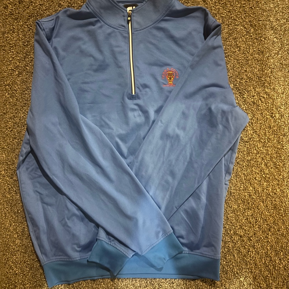Footjoy Blue Quarter-Zip Pullover